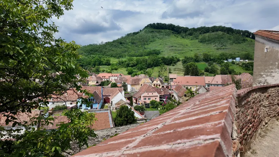 Rooftops of Biertan seen from the fortified church wall